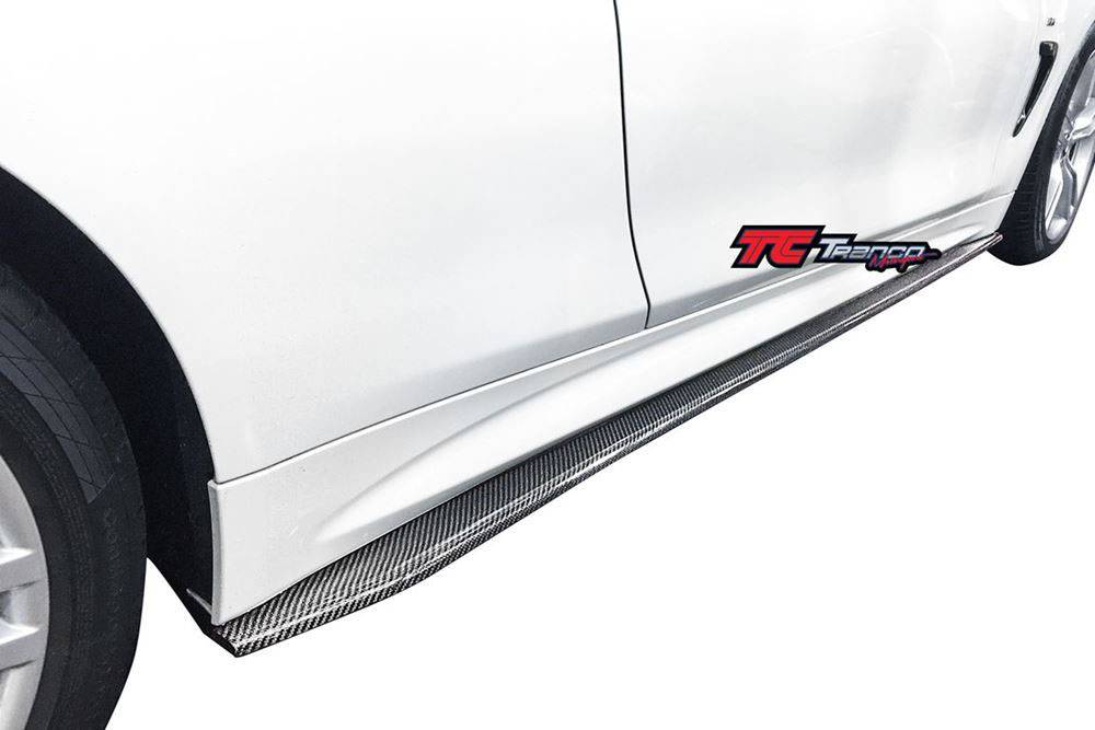 B43208 <BR>  F32/33/36 DTM 側裙定風翼 FOR M 保桿/ 台製M4樣式保桿  <BR> 適用:M SPORT/ M TECH保桿 <BR>  材質:碳纖維