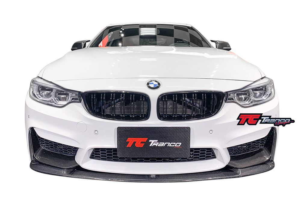 B43231 <BR>  F32/33/36 P 前下巴+定風翼 FOR 台製M4保桿 <BR>  適用:台製M4樣式保桿<BR>   材質:碳纖維