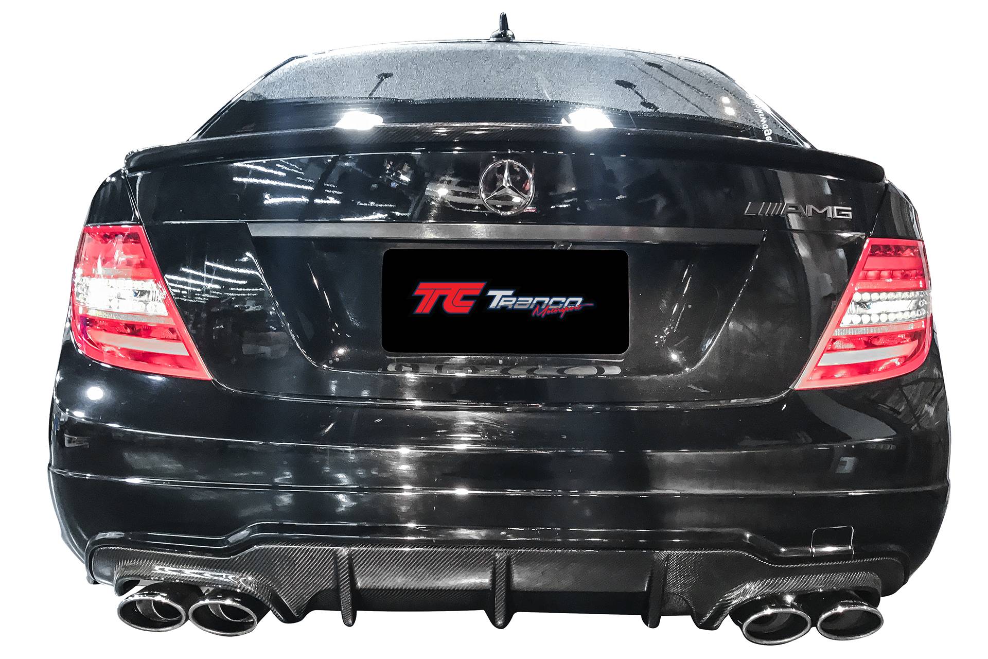 W204 LCI 小改款 C63 後下巴 AMG C63保