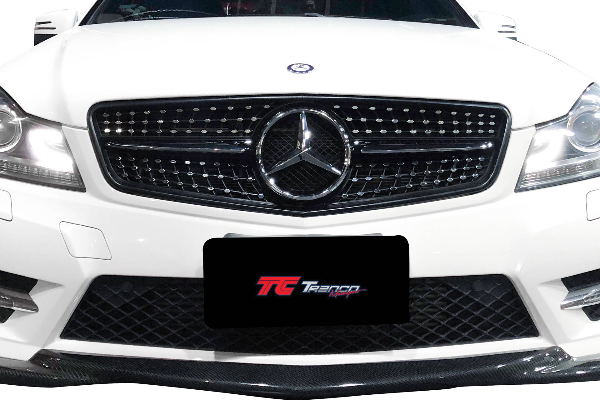 W204 滿天星 亮黑 水箱罩