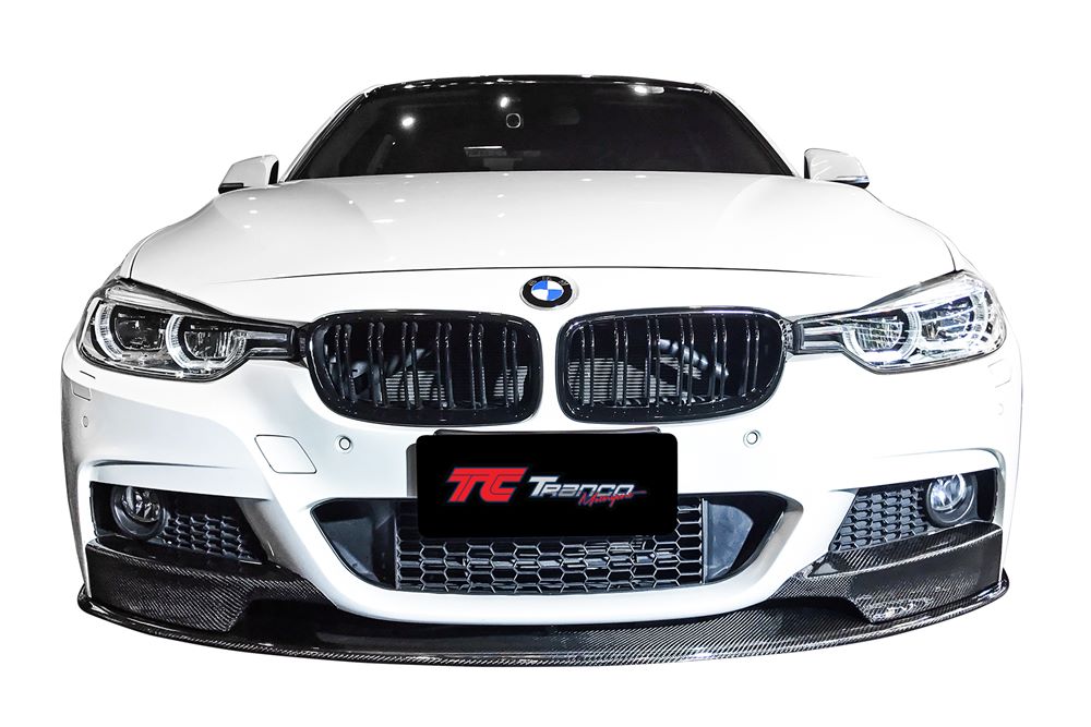 B33001 <BR> F30/31 P 前下巴+前定風翼 FOR M 保桿  <BR>適用:M SPORT/ M TECH保桿<BR> 材質:碳纖維