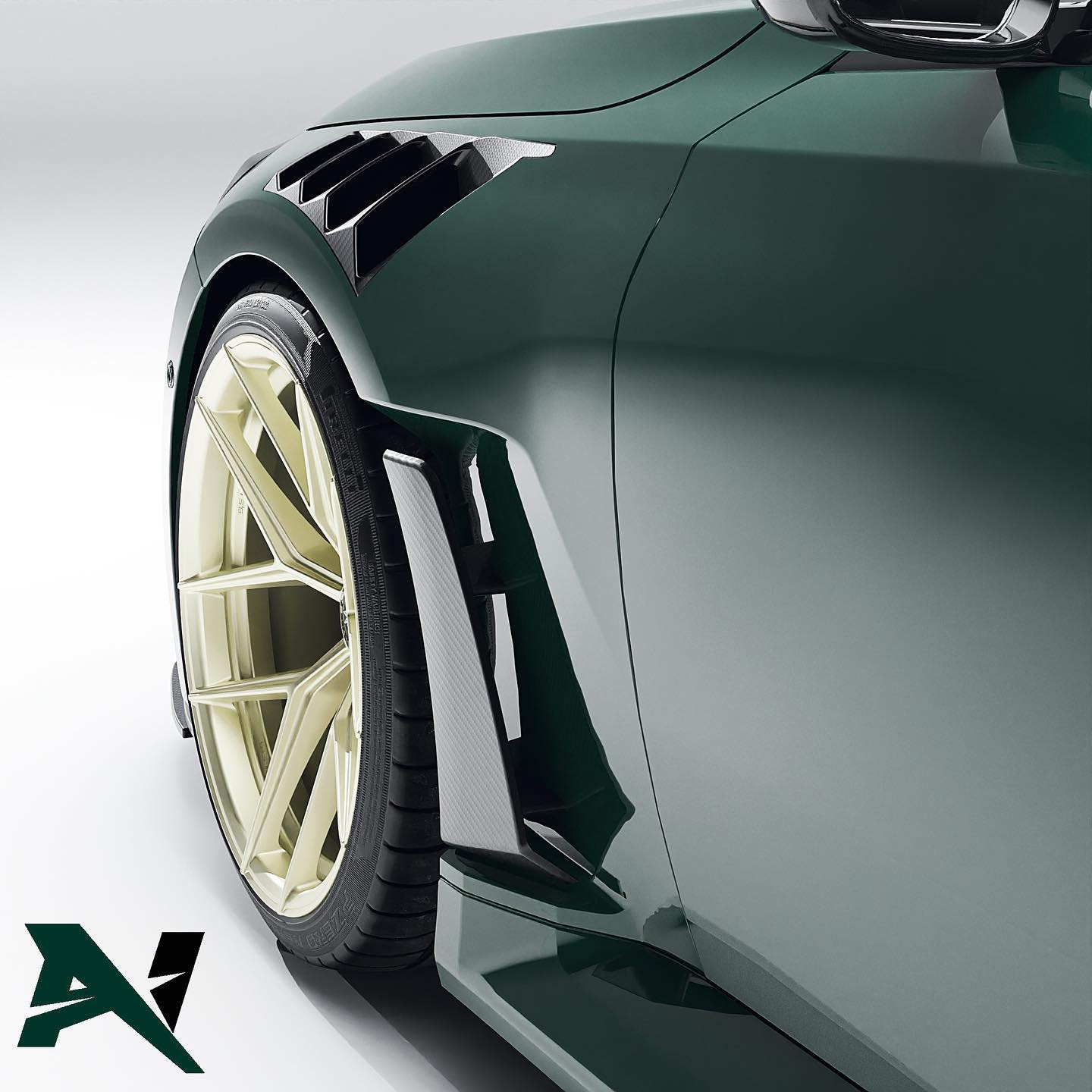 G87 M2 Alpha-N 碳纖維 葉子板