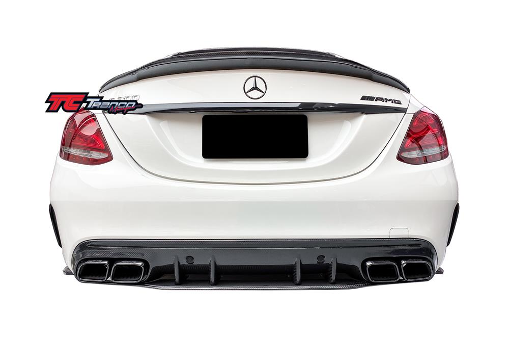 MC20547 <BR> W205 LCI 小改款 C63 後下巴 FOR AMG/C63保桿<BR>  適用:AMG/C63保桿 <BR> 材質:碳纖維
