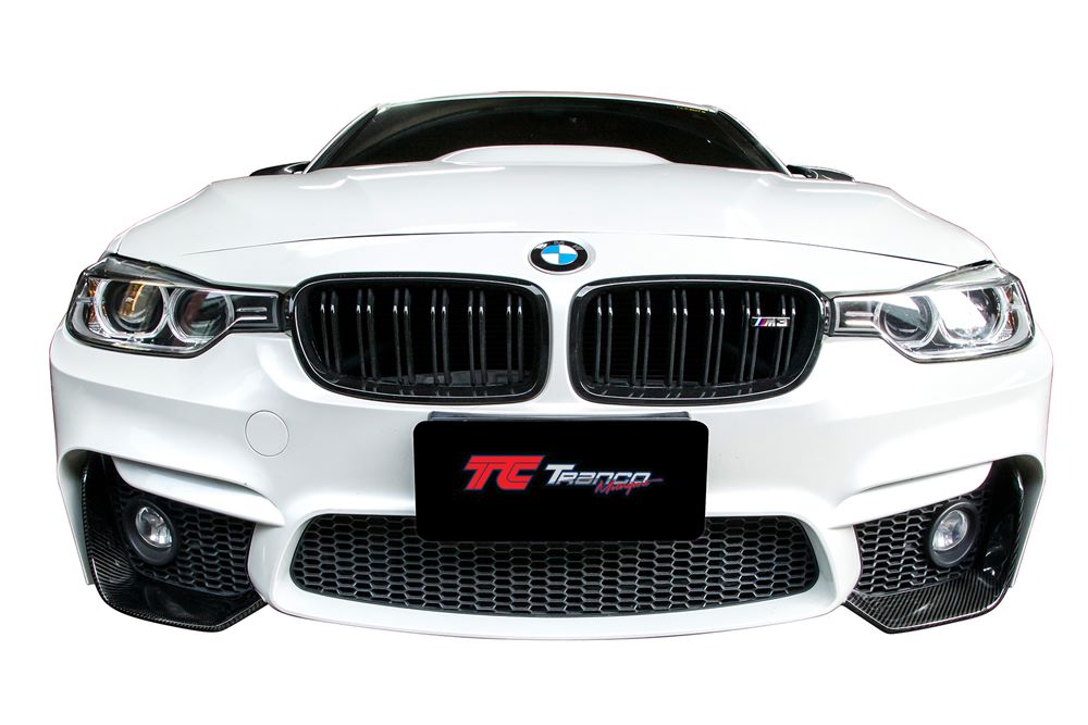 B33031 <BR> F30 P 前定風翼 FOR 台製M3保桿 <BR> 適用:台製M3樣式保桿 <BR> 材質:碳纖維