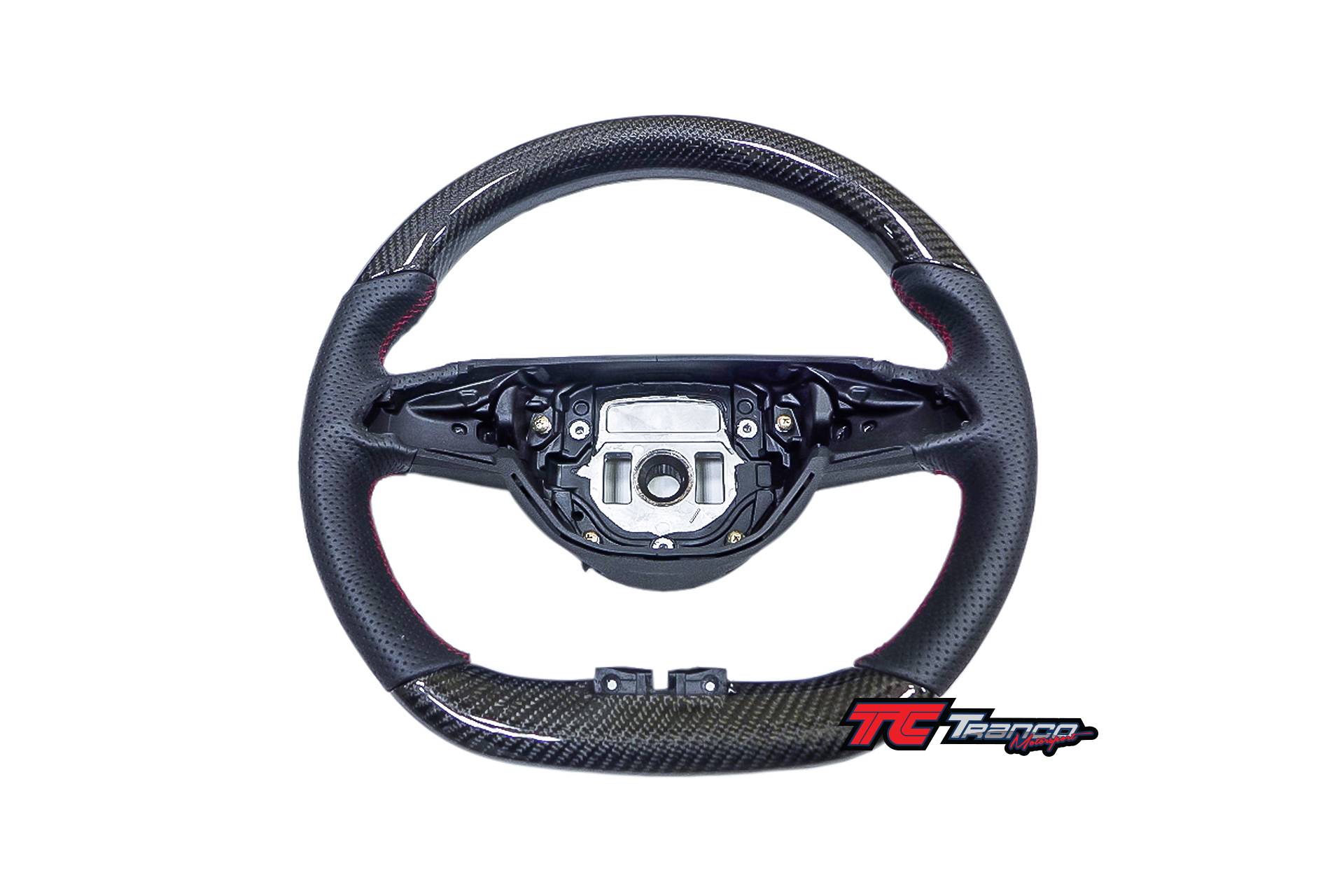 W207 方向盤 碳纖維 牛皮有洞