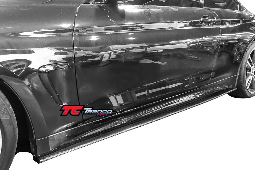 B43209 <BR>  F32/33/36 P 側裙定風翼 FOR M 保桿/ 台製M4樣式保桿<BR>   適用:M SPORT/ M TECH保桿 <BR>  材質:碳纖維