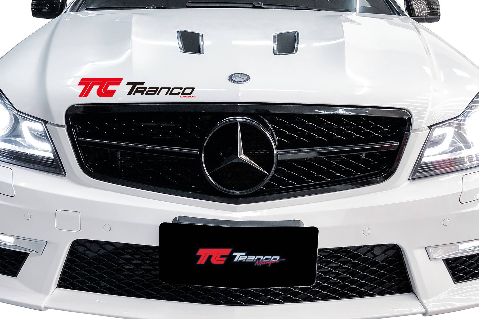 W204 新C63 全亮黑 水箱罩